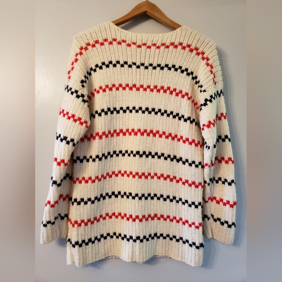 Homemade knit Striped sweater, MED - Picture 6 of 8